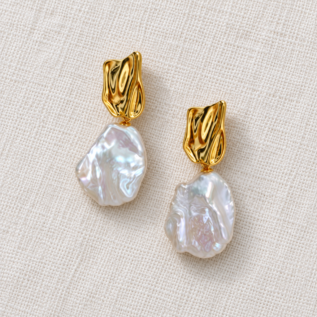 Petal Baroque Pearl Earrings