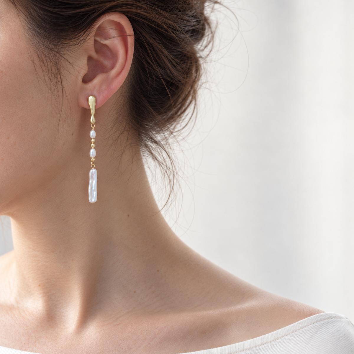 Stillwater Pearl Drop Earrings