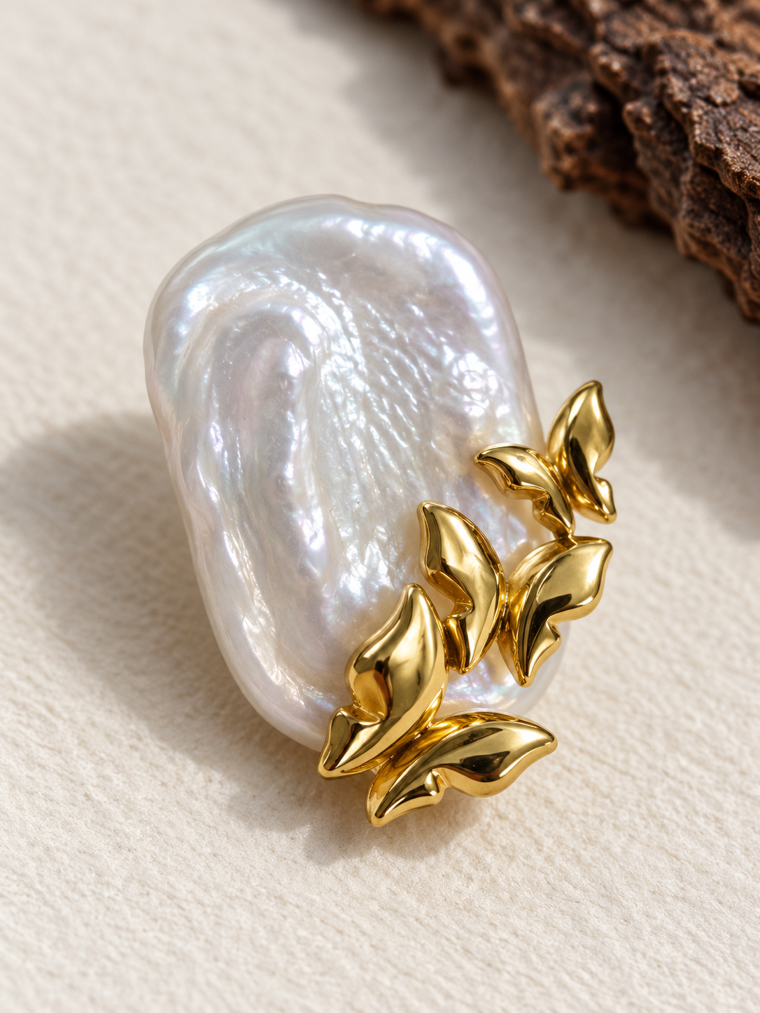 Flutter Baroque Pearl Studs